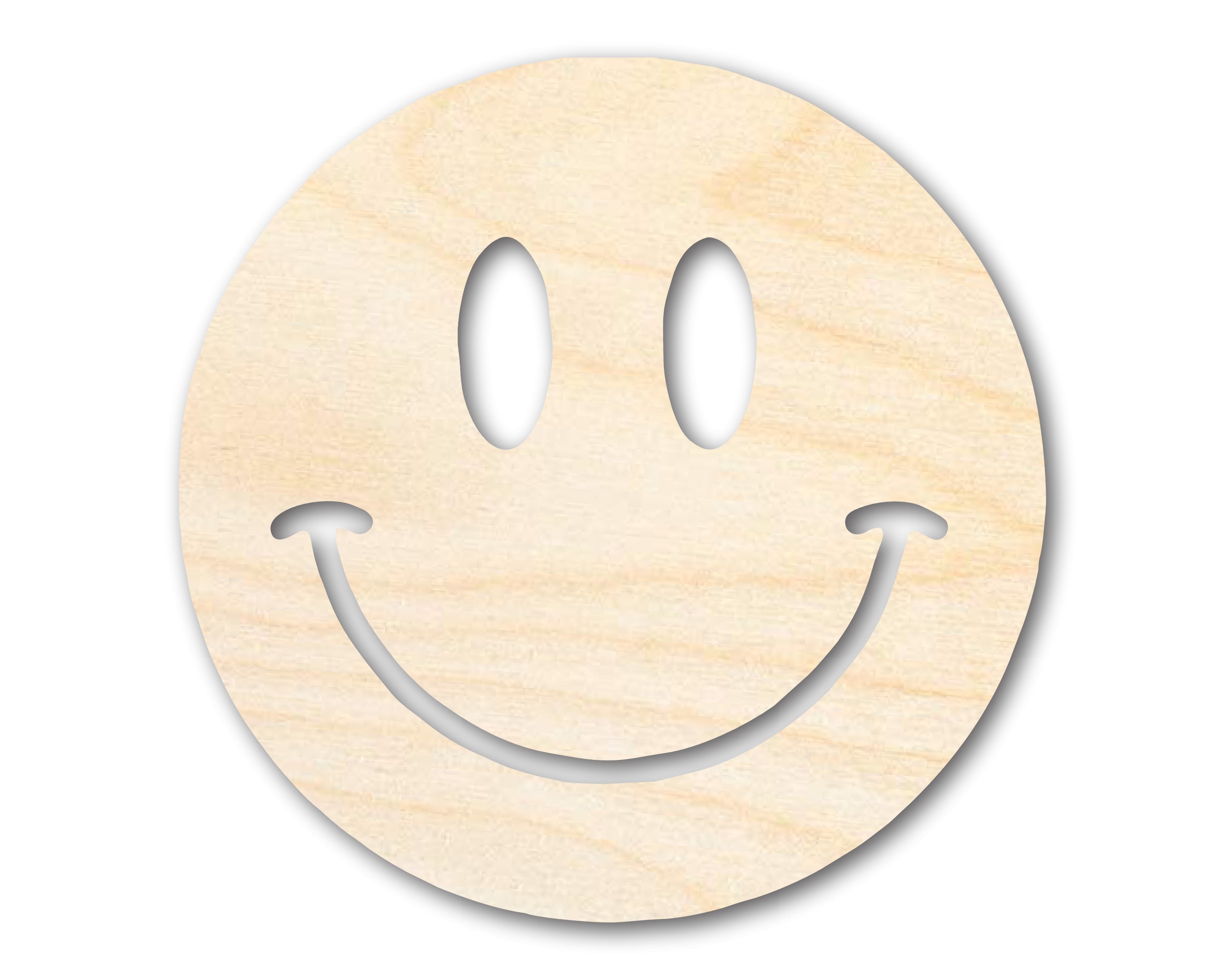 Unfinished Wood Smiley Face Shape | DIY Craft Cutout | up to 46" DIY
