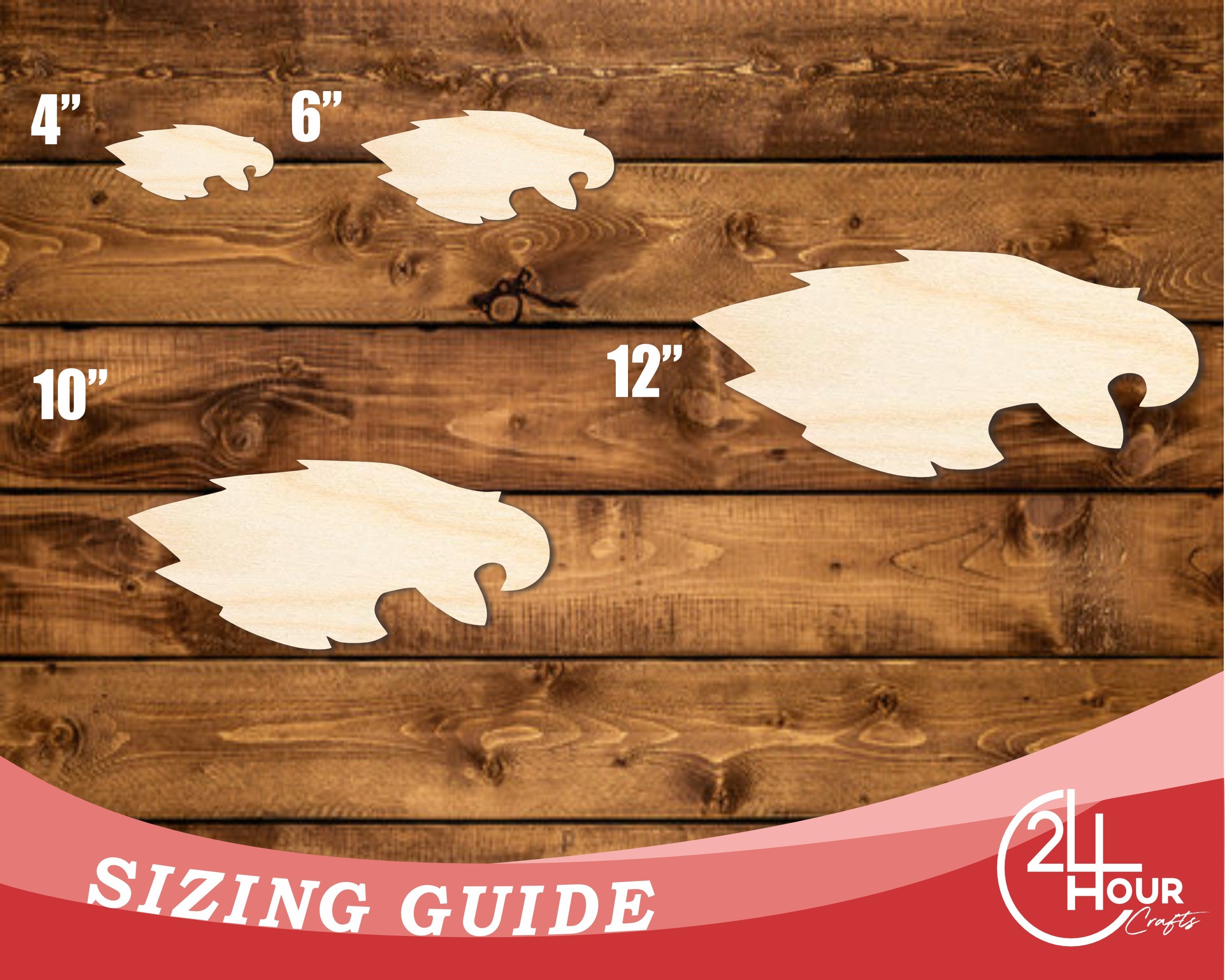 Unfinished Wood Eagle Mascot Shape | DIY Craft Cutout | up to 46" DIY