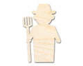 Unfinished Wood Farmer Shape | DIY Craft Cutout | up to 46" DIY