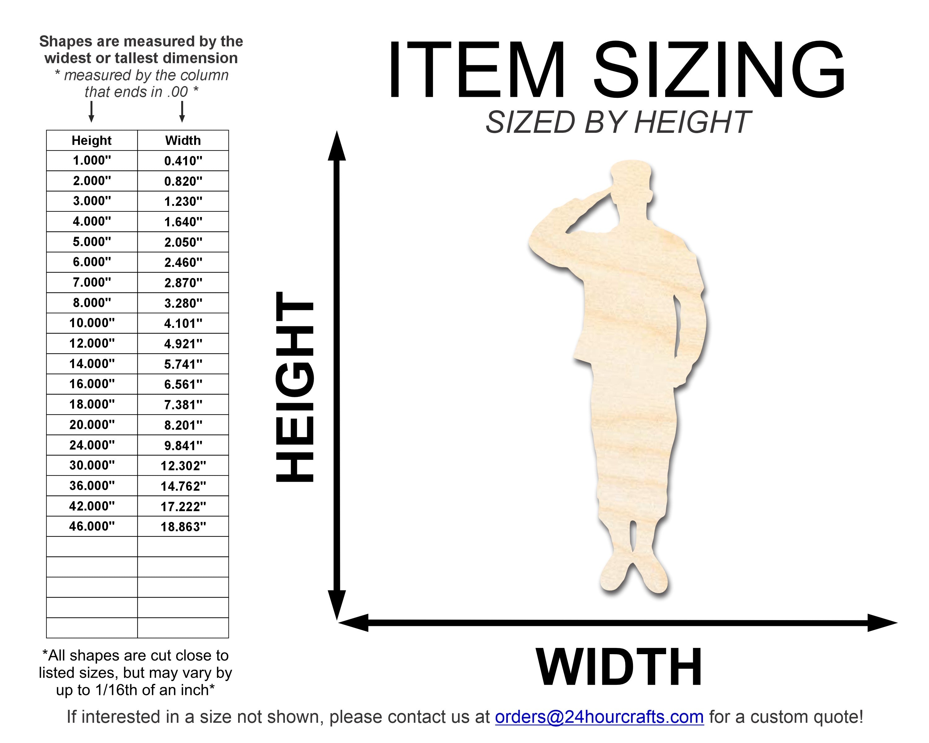 Unfinished Wood American Hero Shape | DIY Craft Cutout | up to 46" DIY