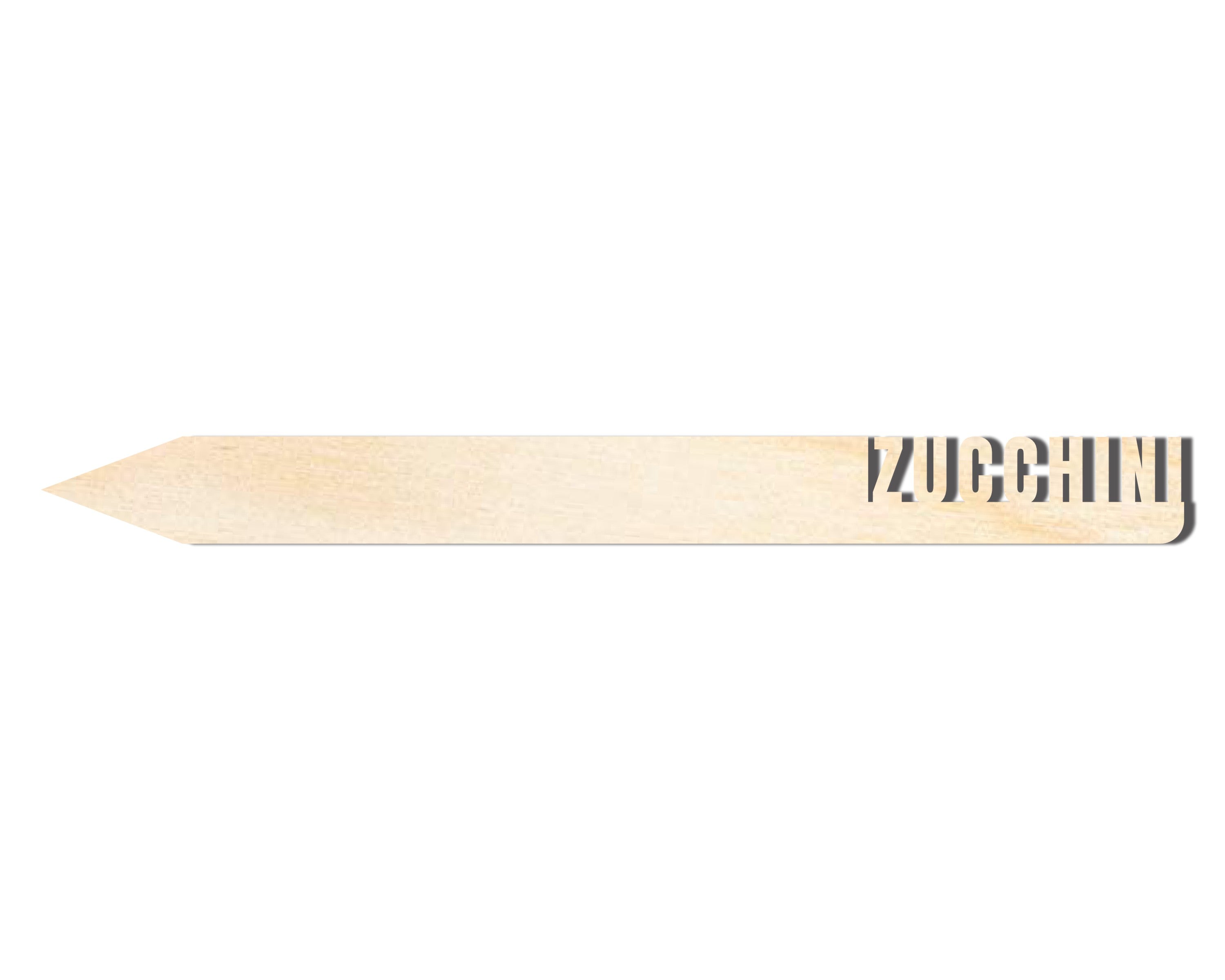Unfinished Wood Zucchini Garden Stake | DIY Craft Cutout | up to 24" DIY