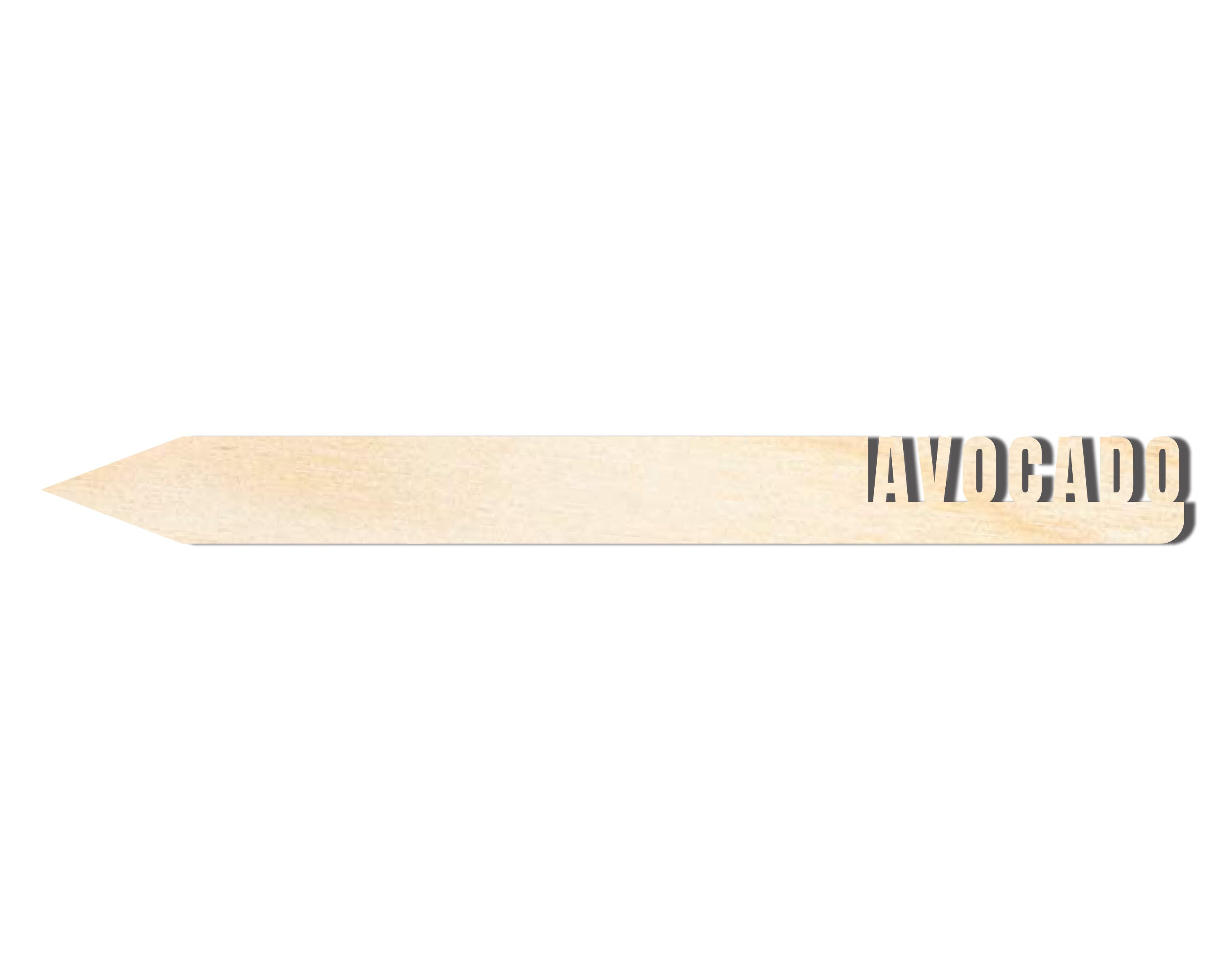 Unfinished Wood Avocado Garden Stake | DIY Craft Cutout | up to 24" DIY