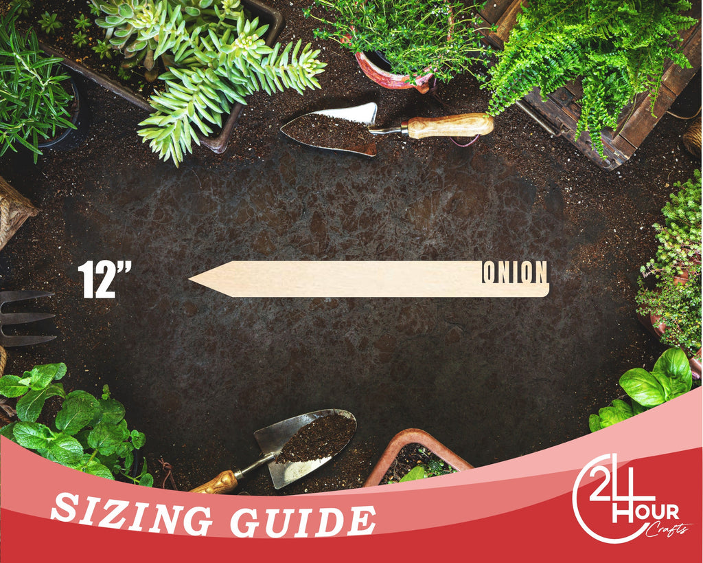 Unfinished Wood Onion Garden Stake | DIY Craft Cutout | up to 24" DIY