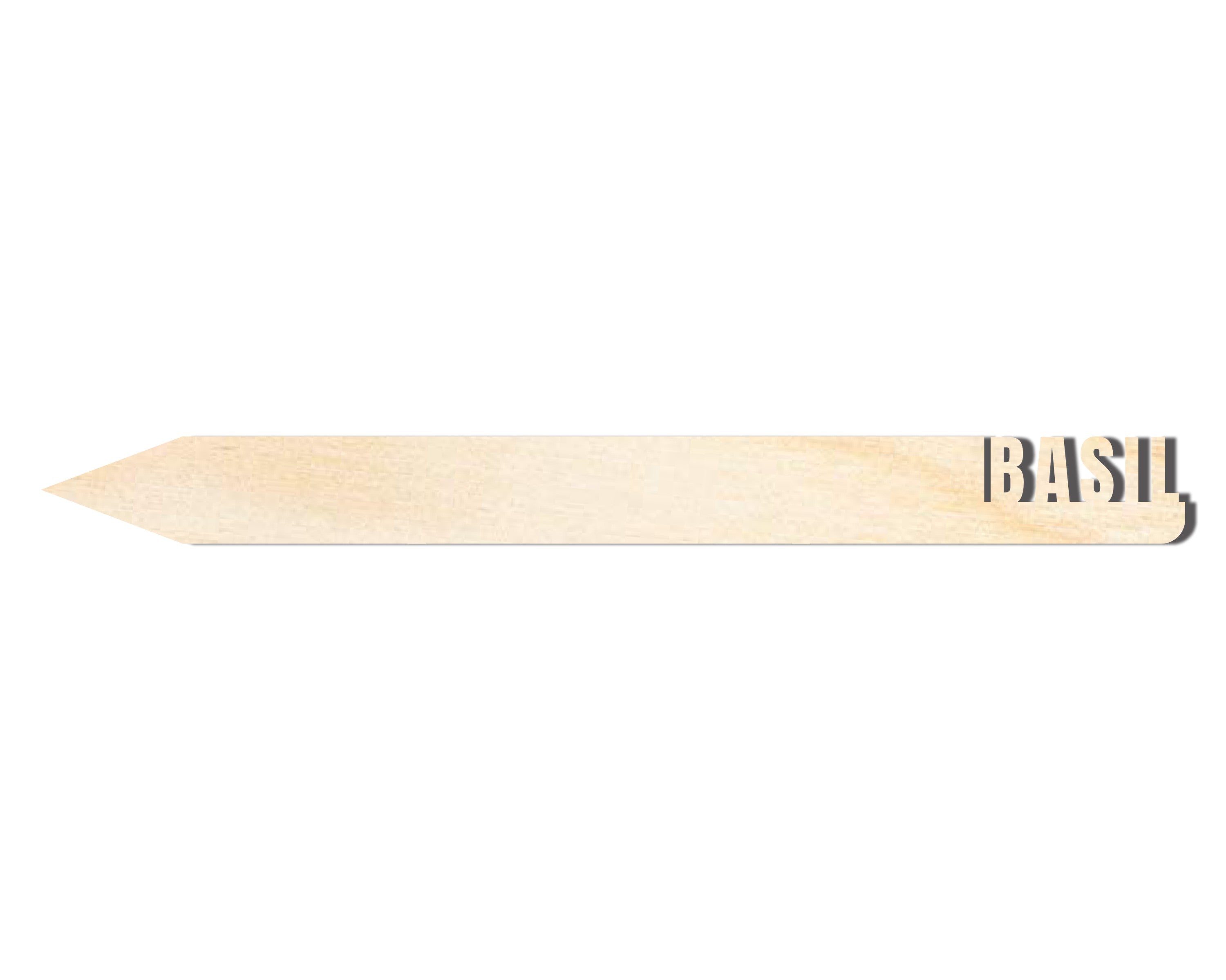 Unfinished Wood Basil Garden Stake | DIY Craft Cutout | up to 24" DIY