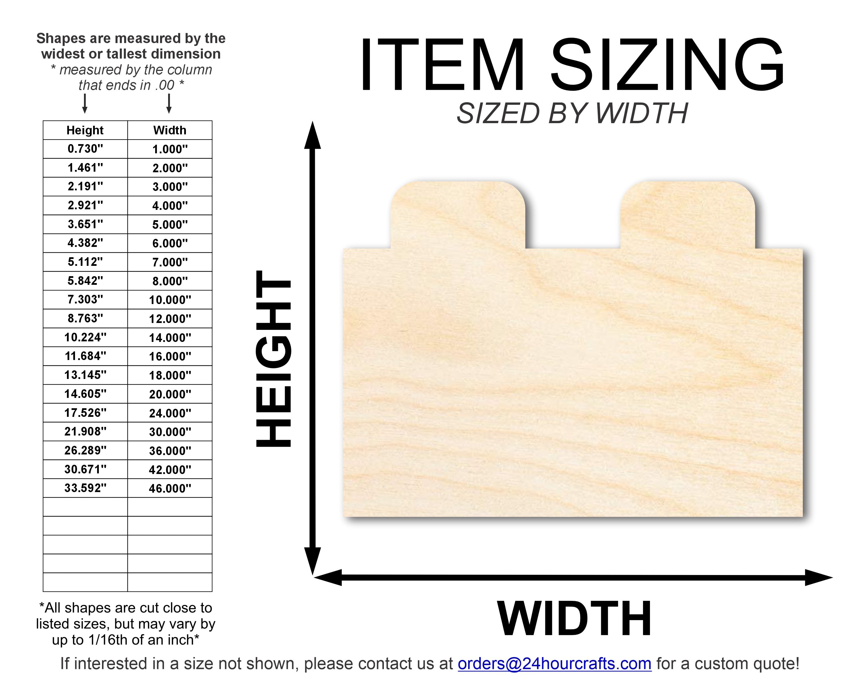 Unfinished Wood Building Block Shape | DIY Craft Cutout | up to 46" DIY