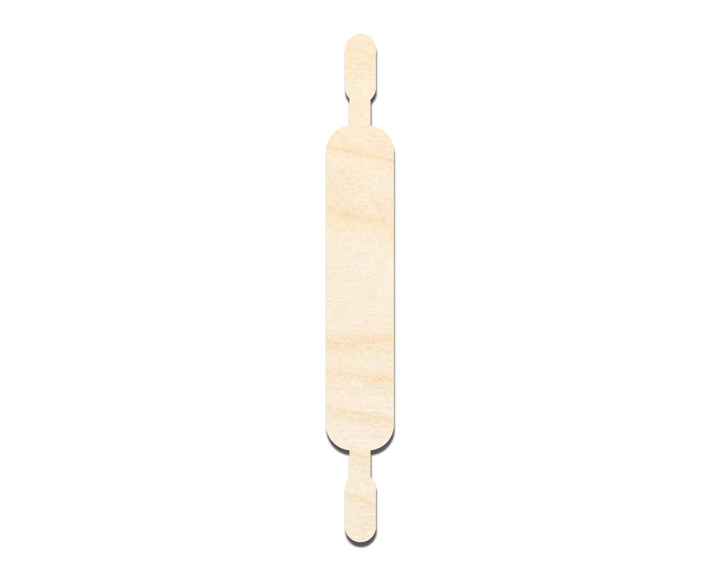 Unfinished Wood Rolling Pin Shape | DIY Craft Cutout | up to 46" DIY