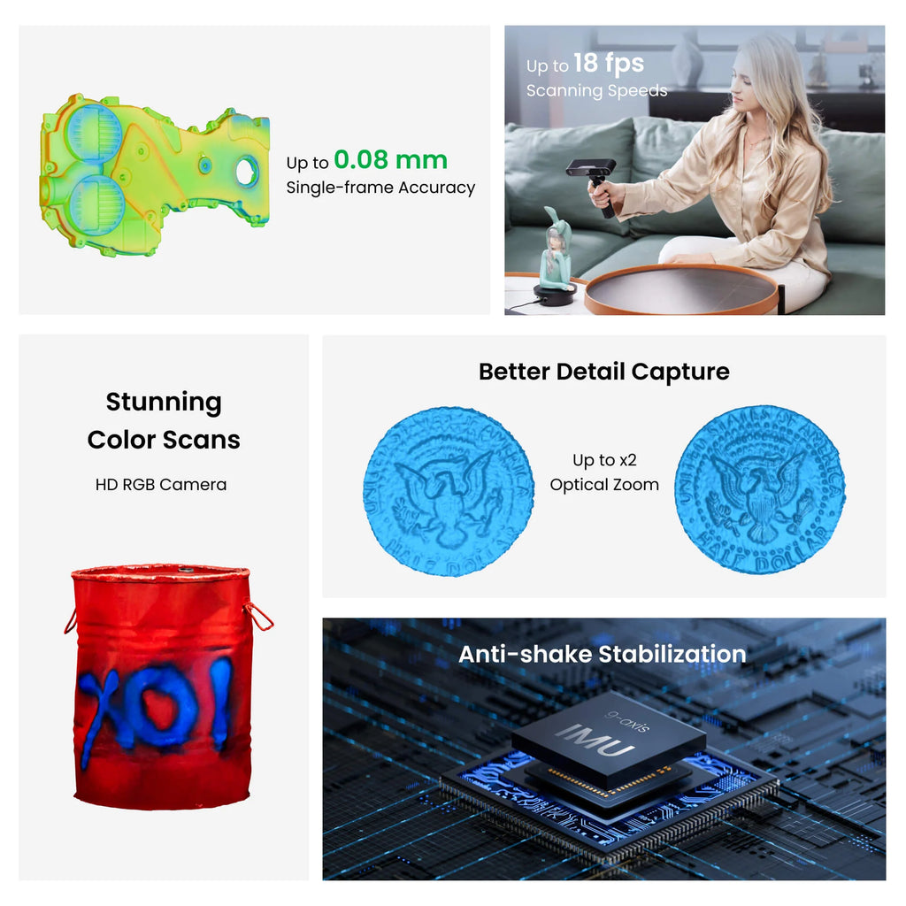 POP 3 Plus: the Handheld 3D Scanner with Color Scans - Revopoint