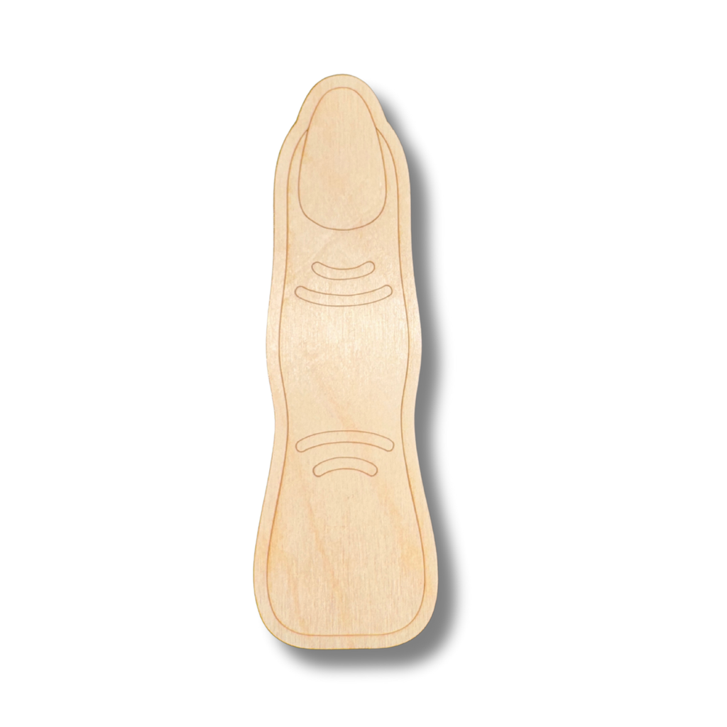 Unfinished Wood Etched Witch Finger Shape | Paint By Line Crafts | up to 30" DIY