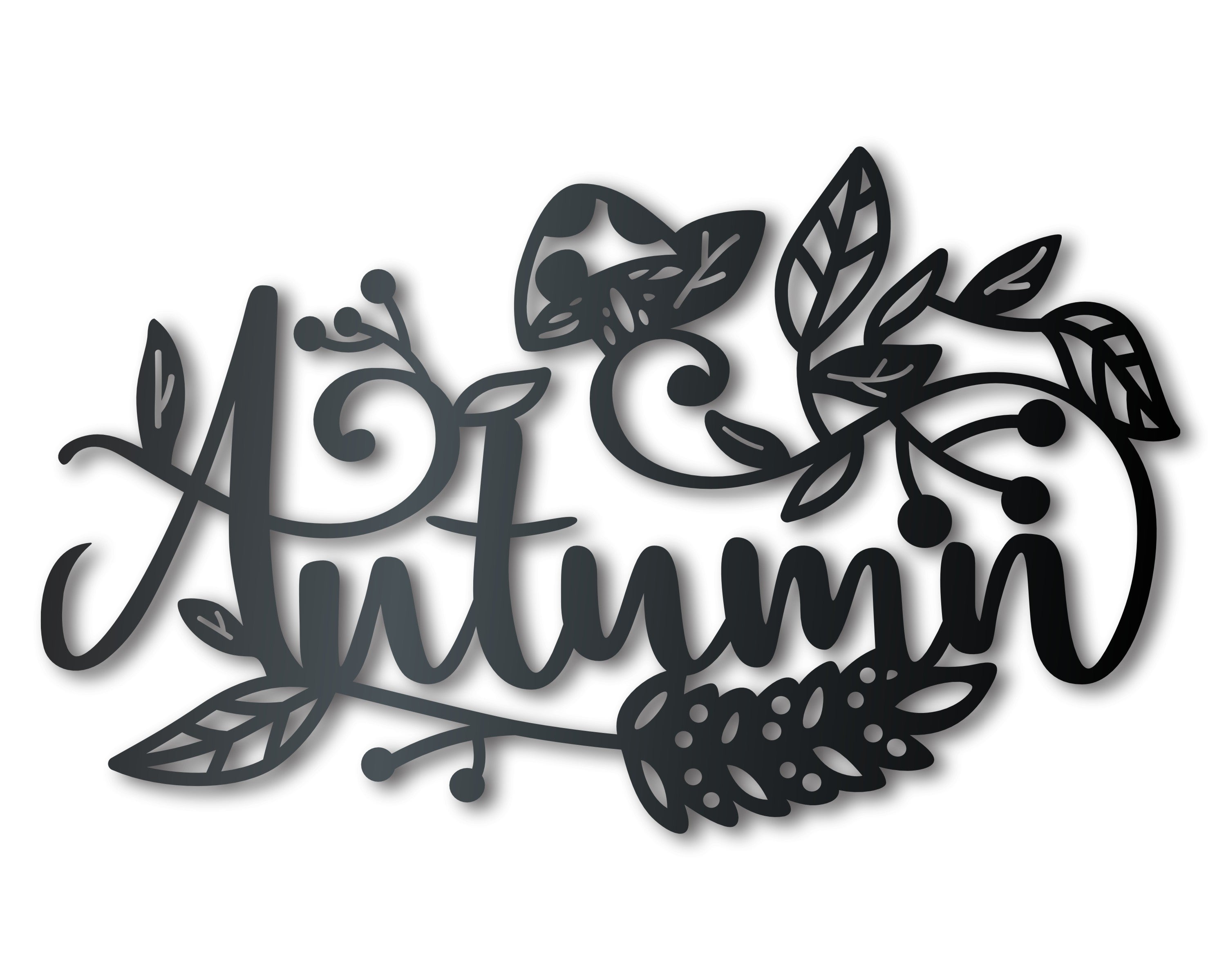 Metal Autumn Wall Art | Indoor Outdoor | Up to 36" | Over 20 Color Options
