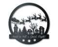 Custom Metal Christmas Night Santa's Sleigh Wall Art | Indoor Outdoor | Up to 36" | Over 20 Color Options