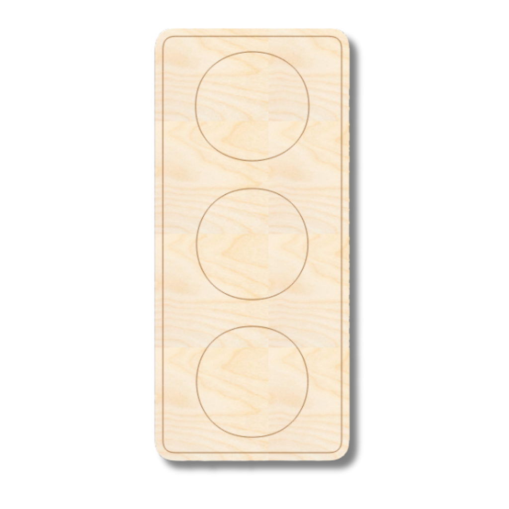 Unfinished Wood Etched Stop Light Shape | Paint By Line Crafts | up to 30" DIY