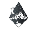 Metal Diamond Mountain Sky Wall Art | Indoor Outdoor | Up to 46" | Over 20 Color Options