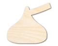 Unfinished Wood Candy Kiss Shape - Craft - up to 46" DIY