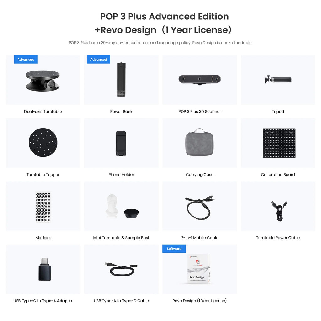 POP 3 Plus: the Handheld 3D Scanner with Color Scans - Revopoint