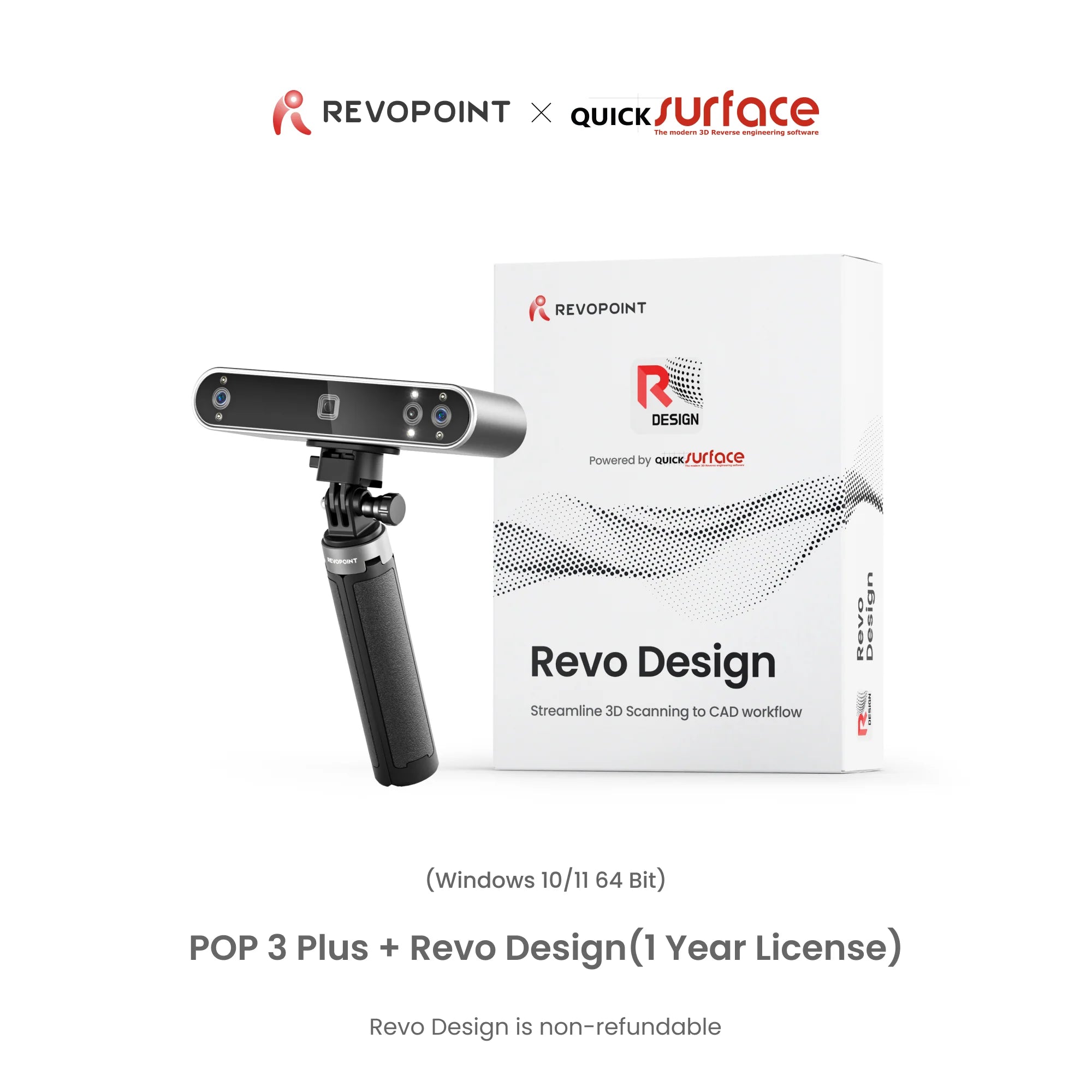 POP 3 Plus: the Handheld 3D Scanner with Color Scans - Revopoint