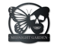 Custom Metal Butterfly Skull Wall Art | Indoor Outdoor | Up to 46" | Over 20 Color Options