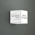 Cube LED Light Box Sign – Custom Acrylic Business Display