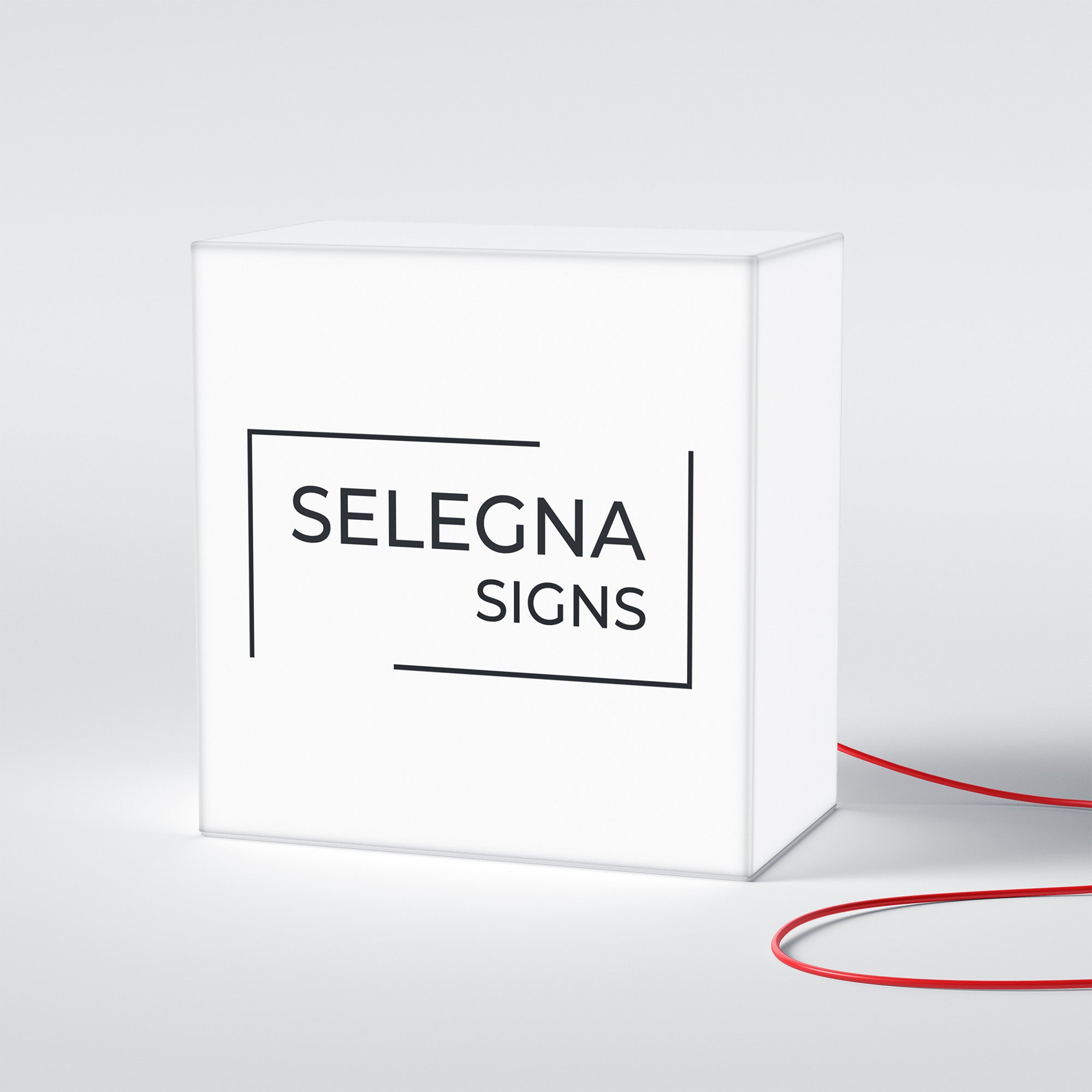 Square Acrylic LED Light Box – Custom Business Sign Display