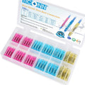 100PCS Heat Shrink Butt Wire Connector Kit, Insulated Waterproof Electrical Wire Crimp Terminals Butt Splice for Marine Automotive (100PCS)