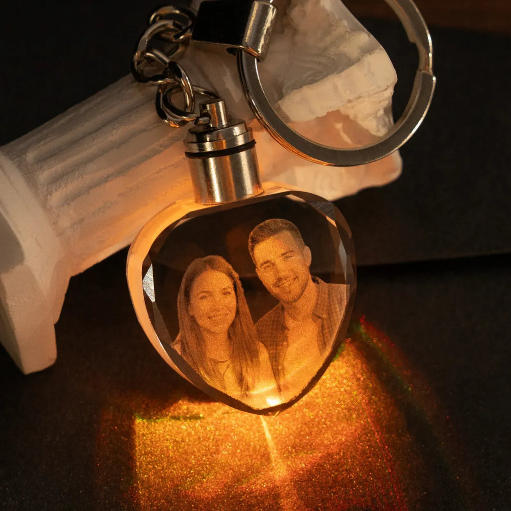 Light-Up Heart Keepsake Keychain