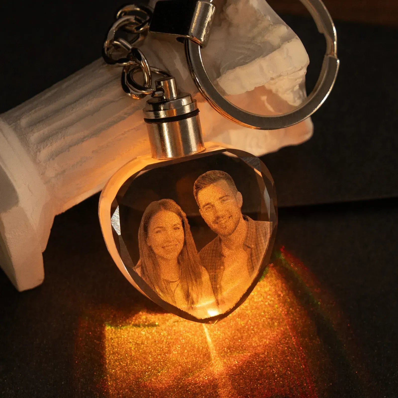 Light-Up Heart Keepsake Keychain