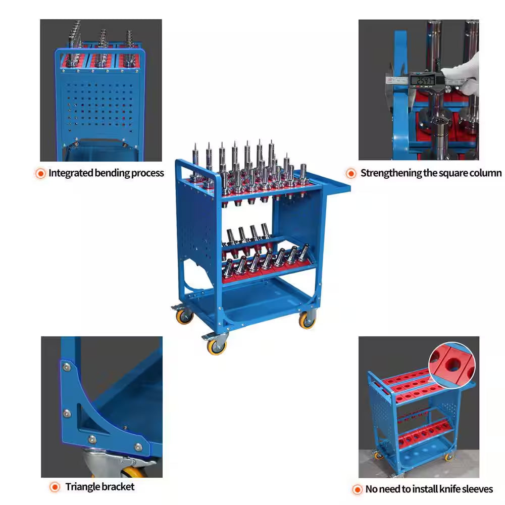 Tool Cart 40-Taper Tool Holder CNC Tool Cart CAT40 Tool Trolley BT40 Service Carts CNC Machine Tool Service Cart
