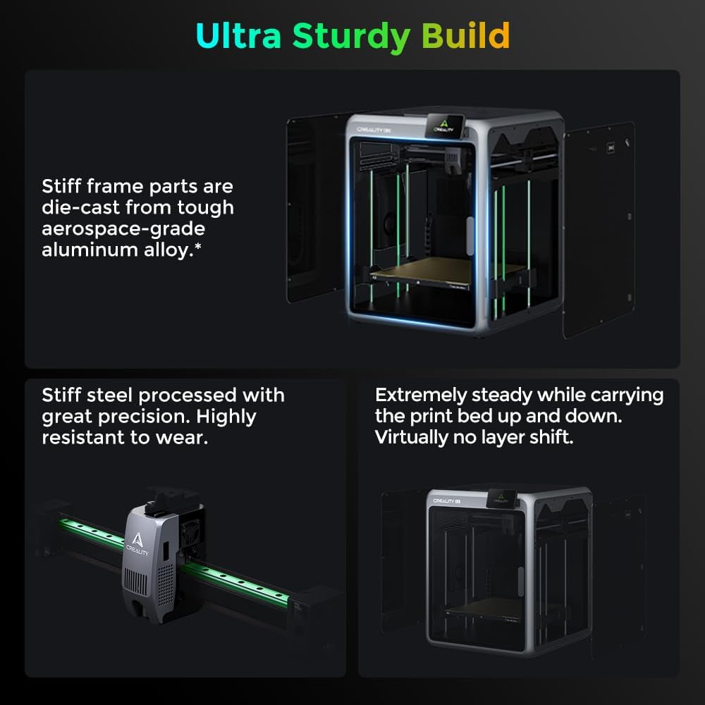 Official Creality K2 Combo 3D Printer, Multicolor 3D Printers with CFS, 600Mm/S Printing Speed 300℃ Direct Drive Extruder Auto Leveling Chamber AI Camera, Printing Size 10.24X10.24X10.24 Inch