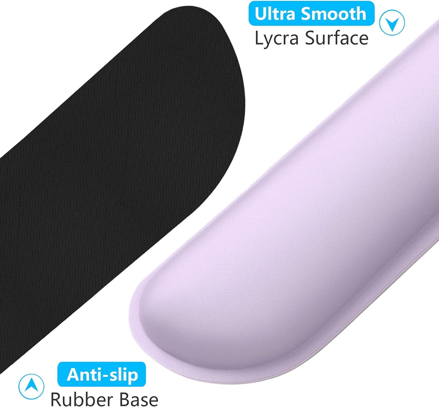 Memory Foam Keyboard Wrist Rest Set - Cute Vanilla Purple Design for Gaming & Office - Non-Slip Base for Ultimate Comfort & Pain Relief