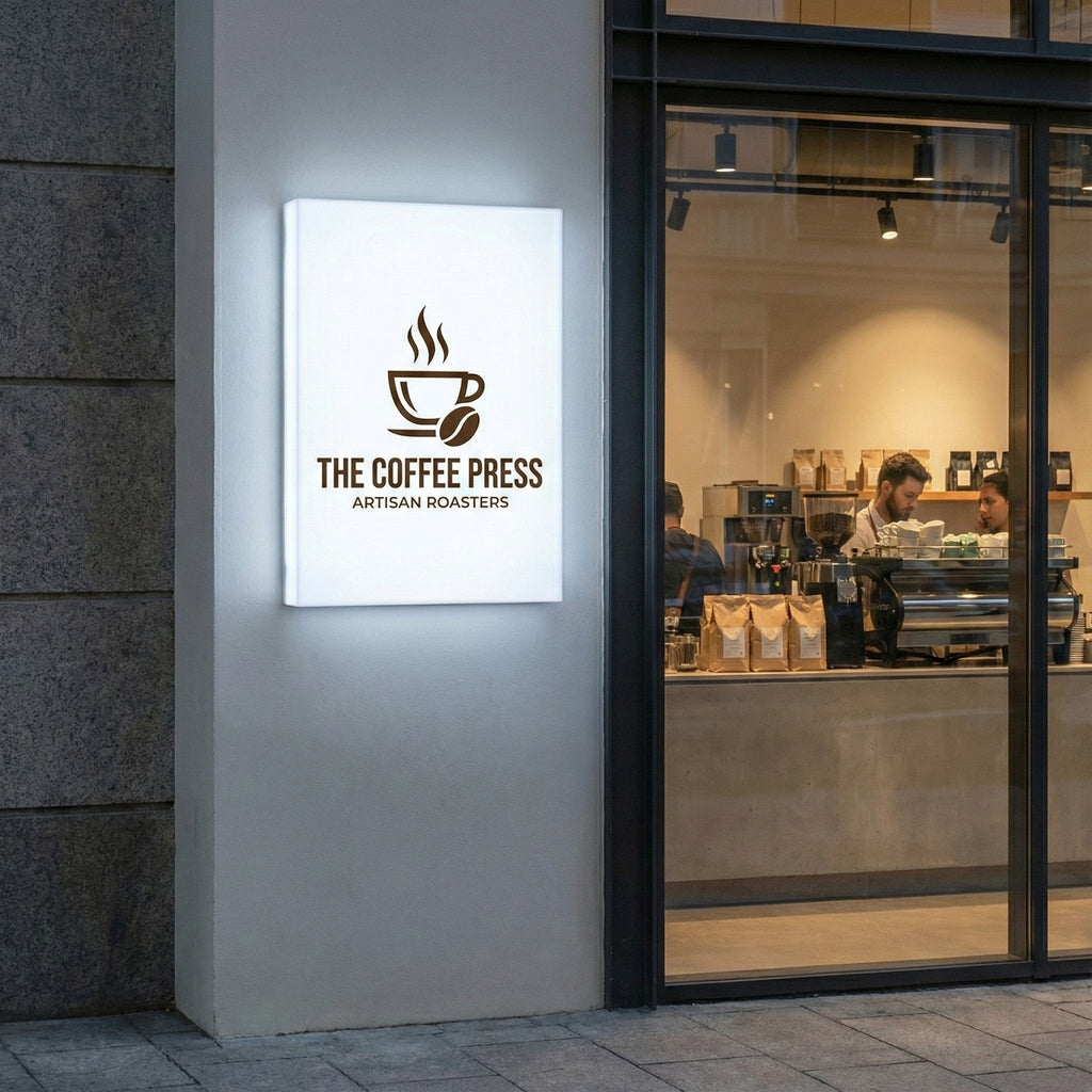 Rectangular LED Light Box Sign – Custom Acrylic Business Sign