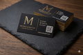 Metrics & Matter business card design and print setup concept