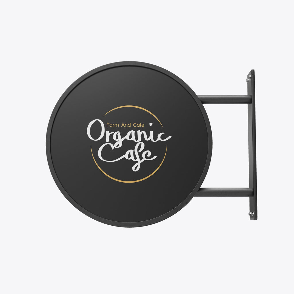 Round LED Light Box Sign – Double-Sided Illuminated Business Sign