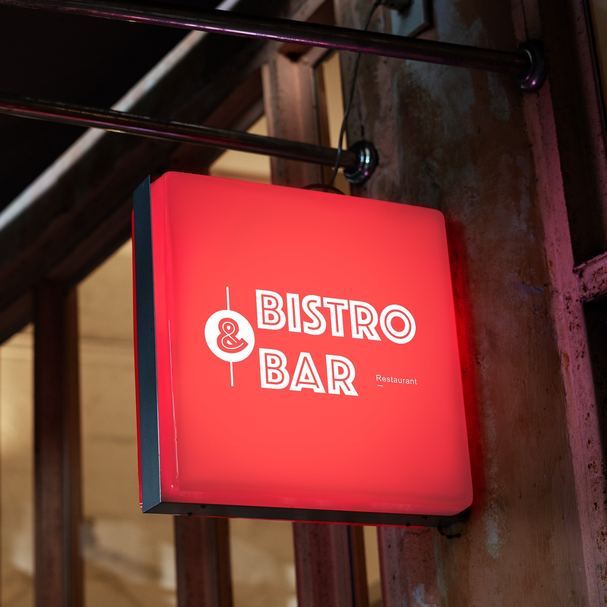 Square Acrylic LED Light Box – Custom Business Sign Display