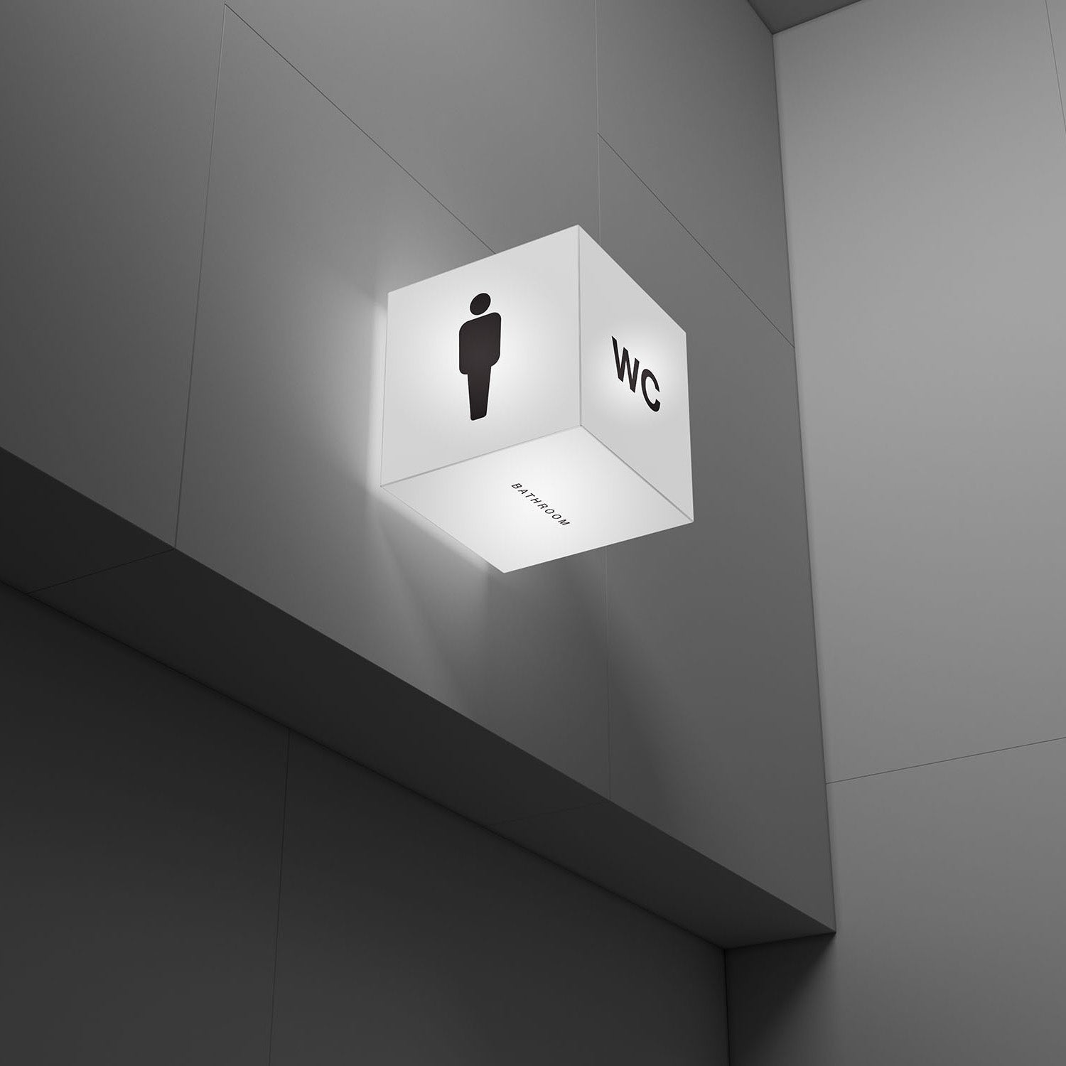 Cube LED Light Box Sign – Custom Acrylic Business Display