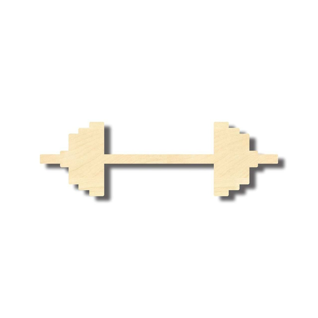 Unfinished Wood Barbell Weights Shape - Craft - Music - up to 46" DIY