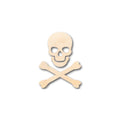 Unfinished Wood Skull Crossbones Shape - Pirates - 3 Piece Craft - up to 46" DIY